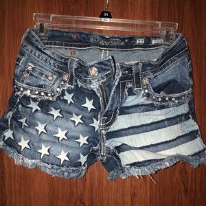 Miss Me American flag shorts size 27